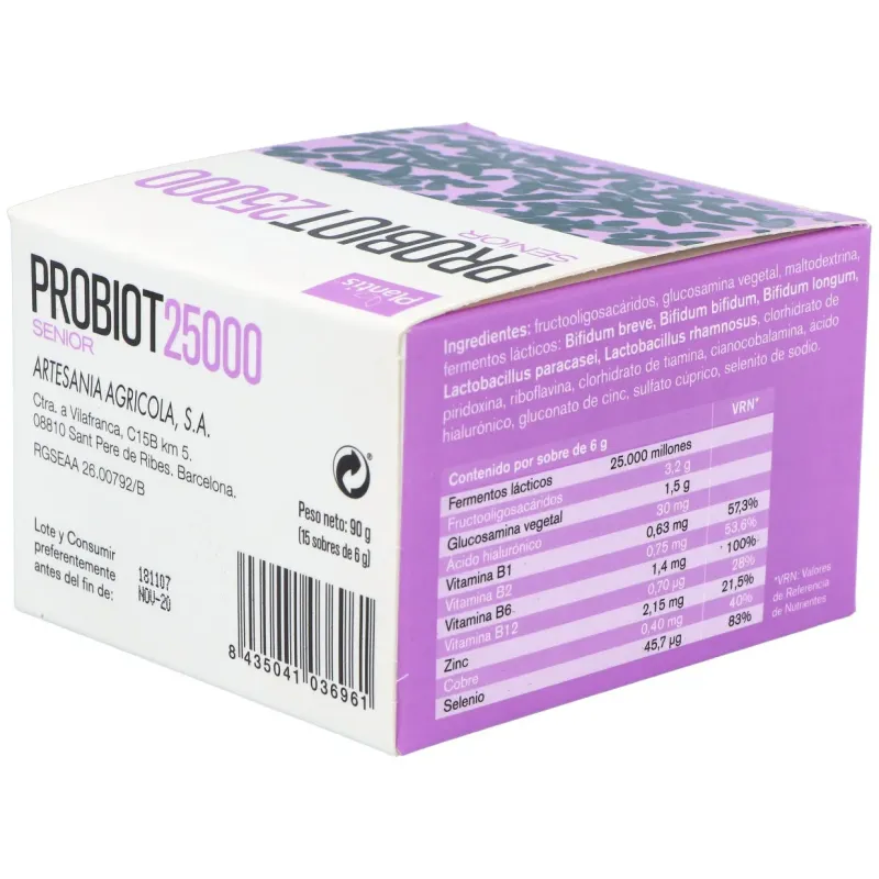 Plantis probiot 25000 senior 15x5g | Farmacia Barata