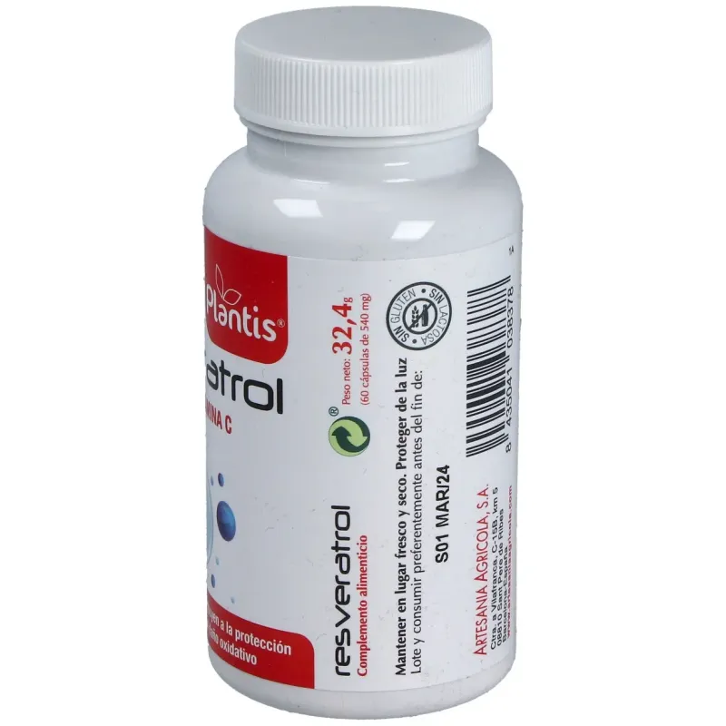 Resveratrol plantis 60cap. | Farmacia Barata