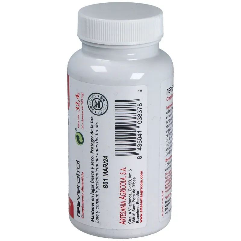 Resveratrol plantis 60cap. | Farmacia Barata