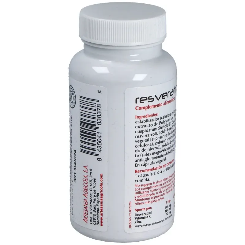 Resveratrol plantis 60cap. | Farmacia Barata