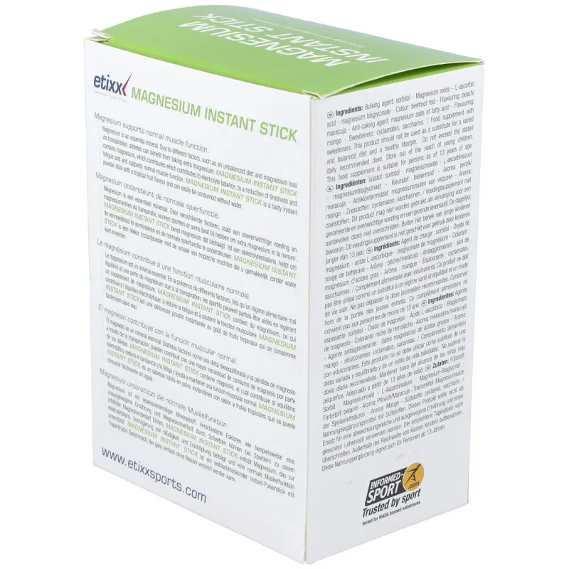 Etixx magnesium instant 30sticks | Farmacia Barata