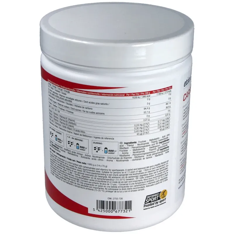 Etixx carbo-gy powder red fruits 1kg. | Farmacia Barata