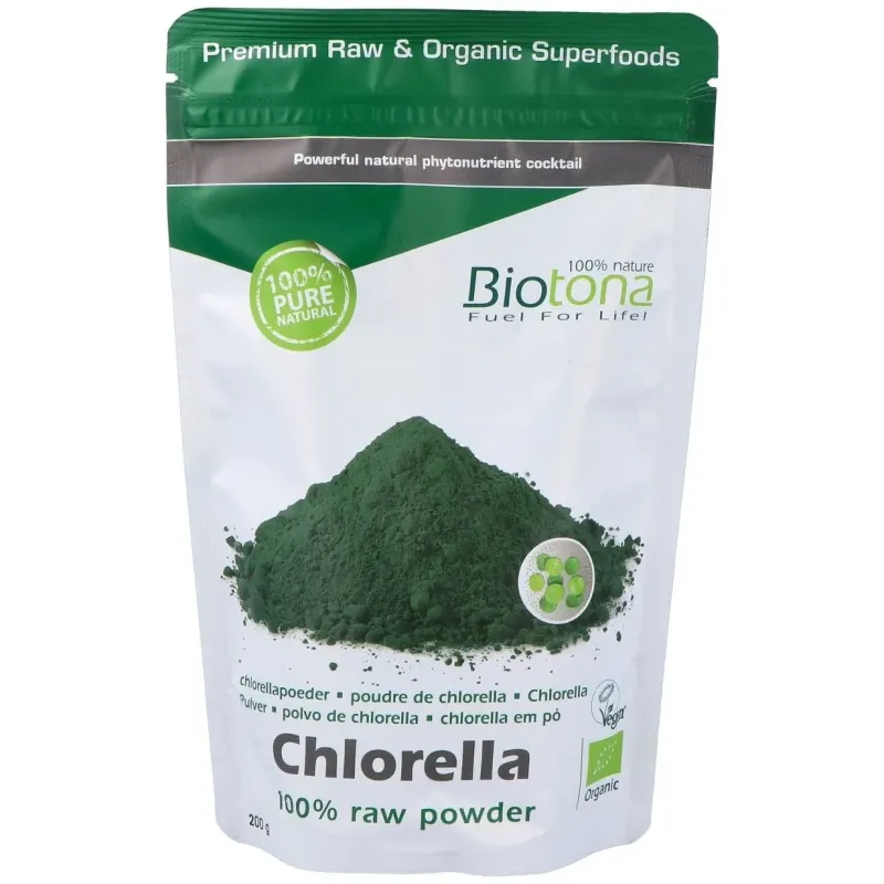 Biotona chlorella raw powder superfoods bio 200g | Farmacia Barata