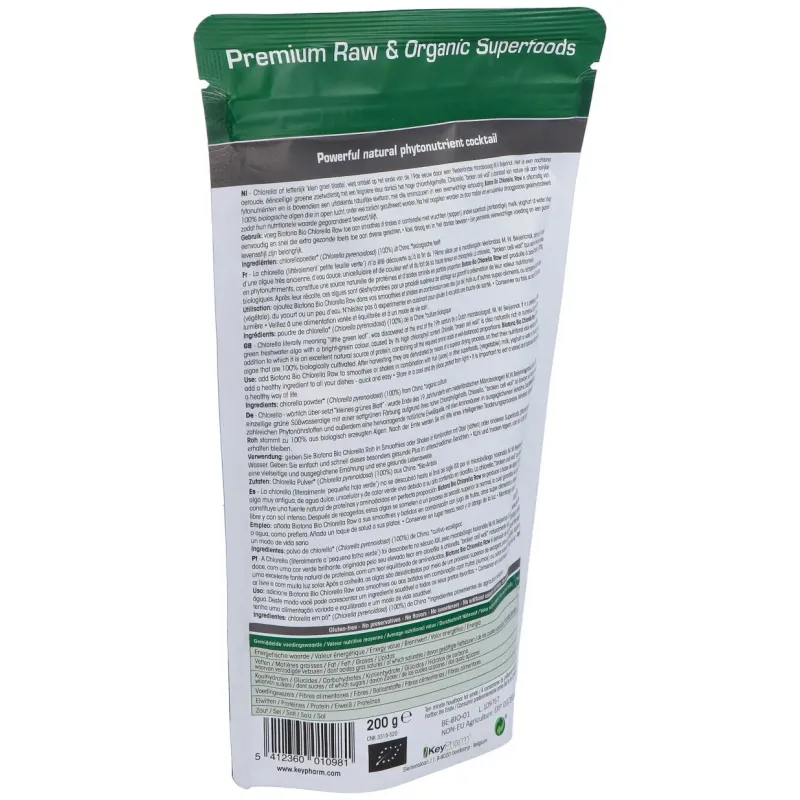 Biotona chlorella raw powder superfoods bio 200g | Farmacia Barata