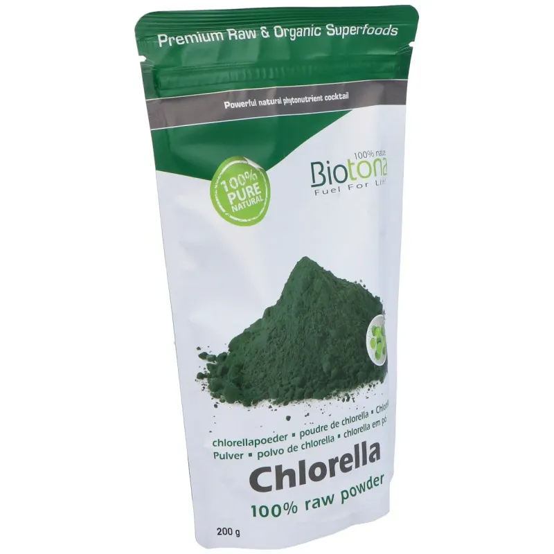Biotona chlorella raw powder superfoods bio 200g | Farmacia Barata