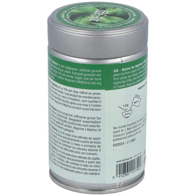 Biotona beginner's matcha 80g | Farmacia Barata