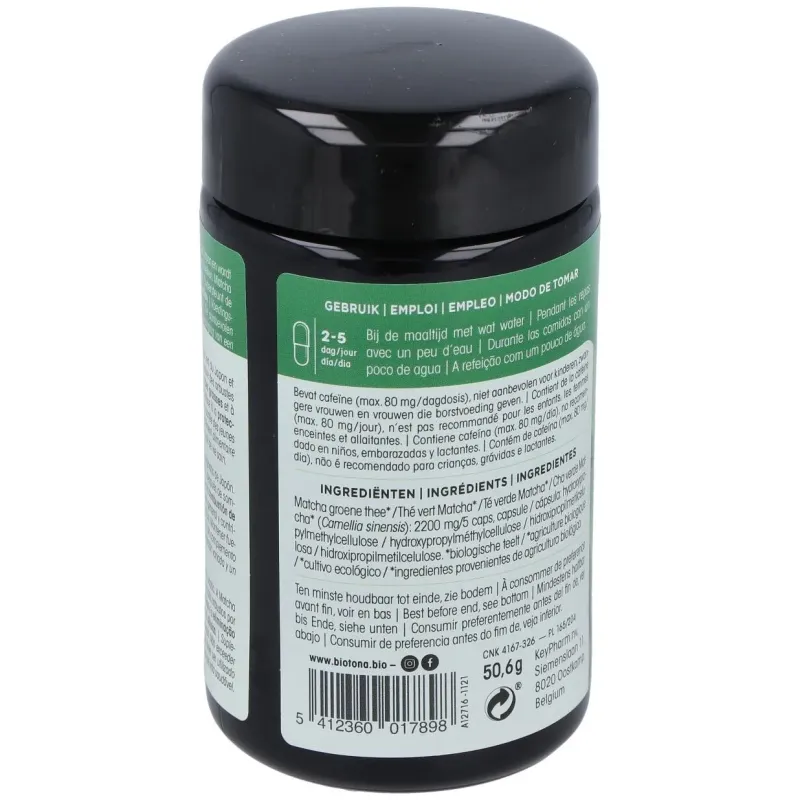 Biotona té matcha bio 100caps | Farmacia Barata