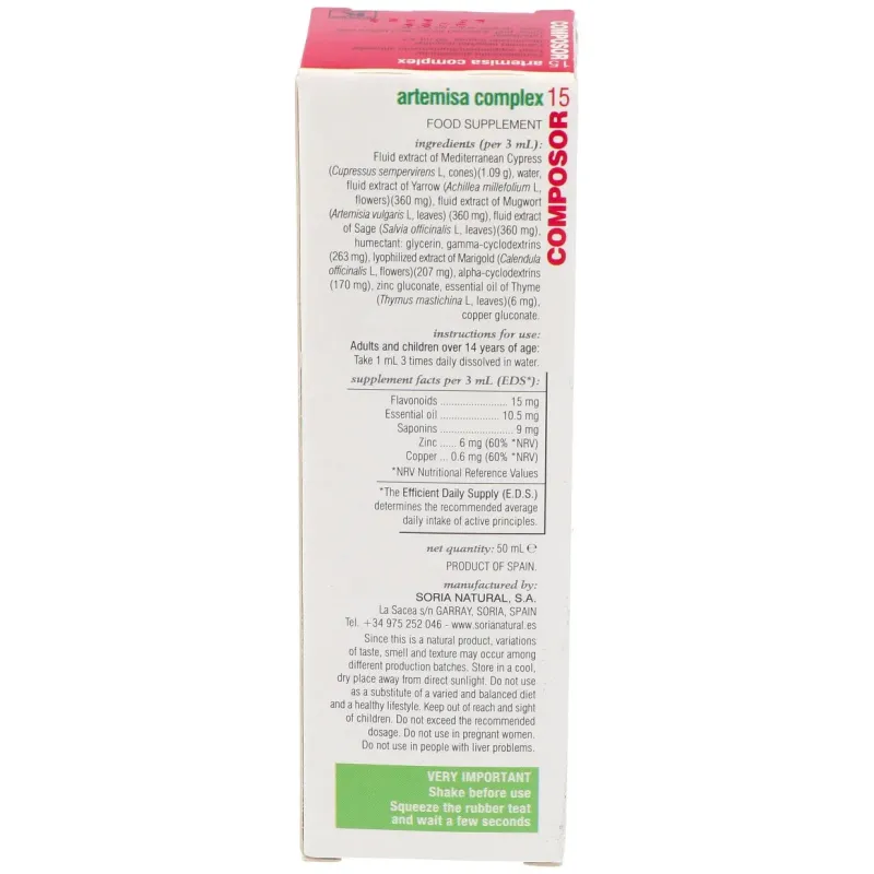 Composor 15 artemisa complex xxi 50ml. | Farmacia Barata