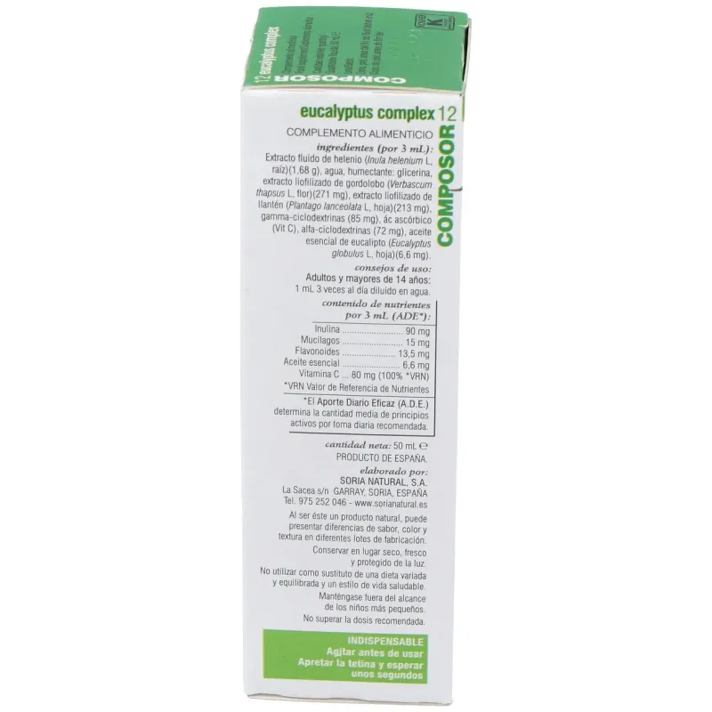 Composor 12 eucalyptus complex xxi 50ml. | Farmacia Barata