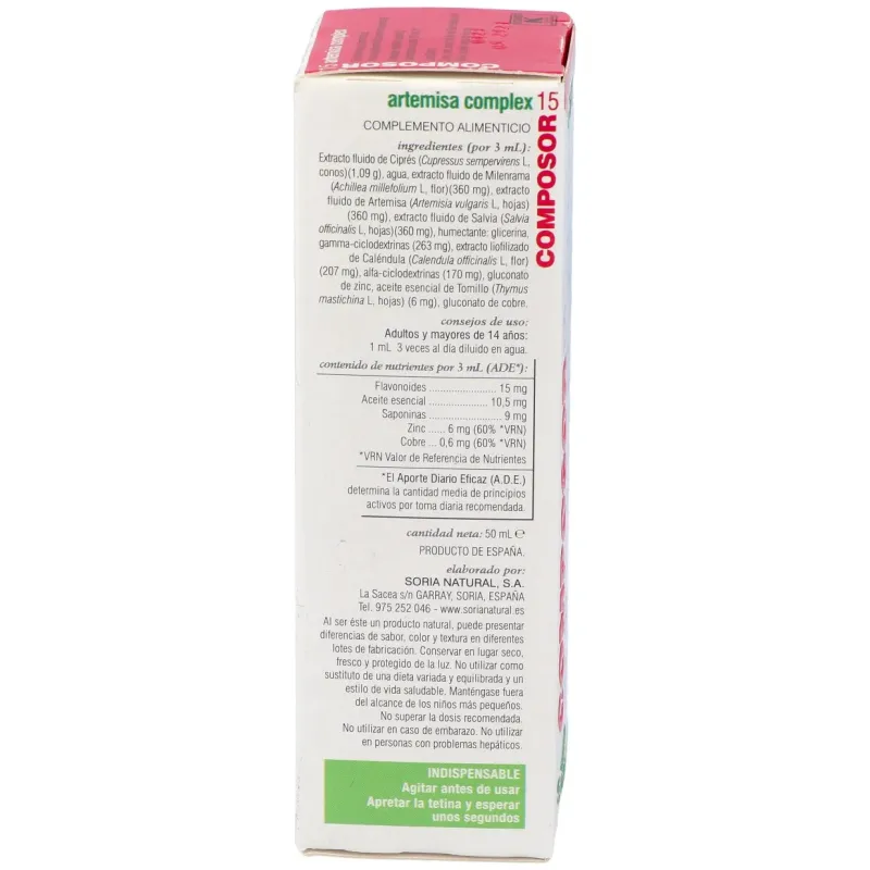 Composor 15 artemisa complex xxi 50ml. | Farmacia Barata