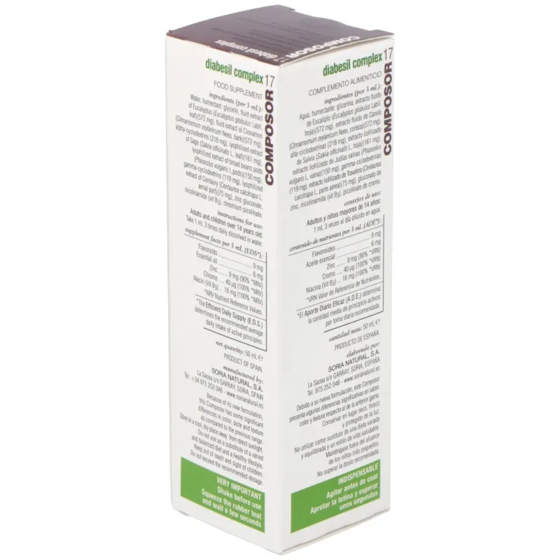 Soria complemento composor 17 xxi diabesil complex | Farmacia Barata Soria complemento composor 17 xxi diabesil complex | Farmacia Barata