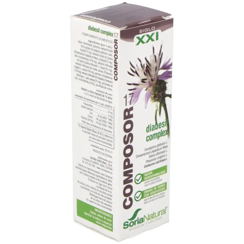 Soria complemento composor 17 xxi diabesil complex | Farmacia Barata Soria complemento composor 17 xxi diabesil complex | Farmacia Barata